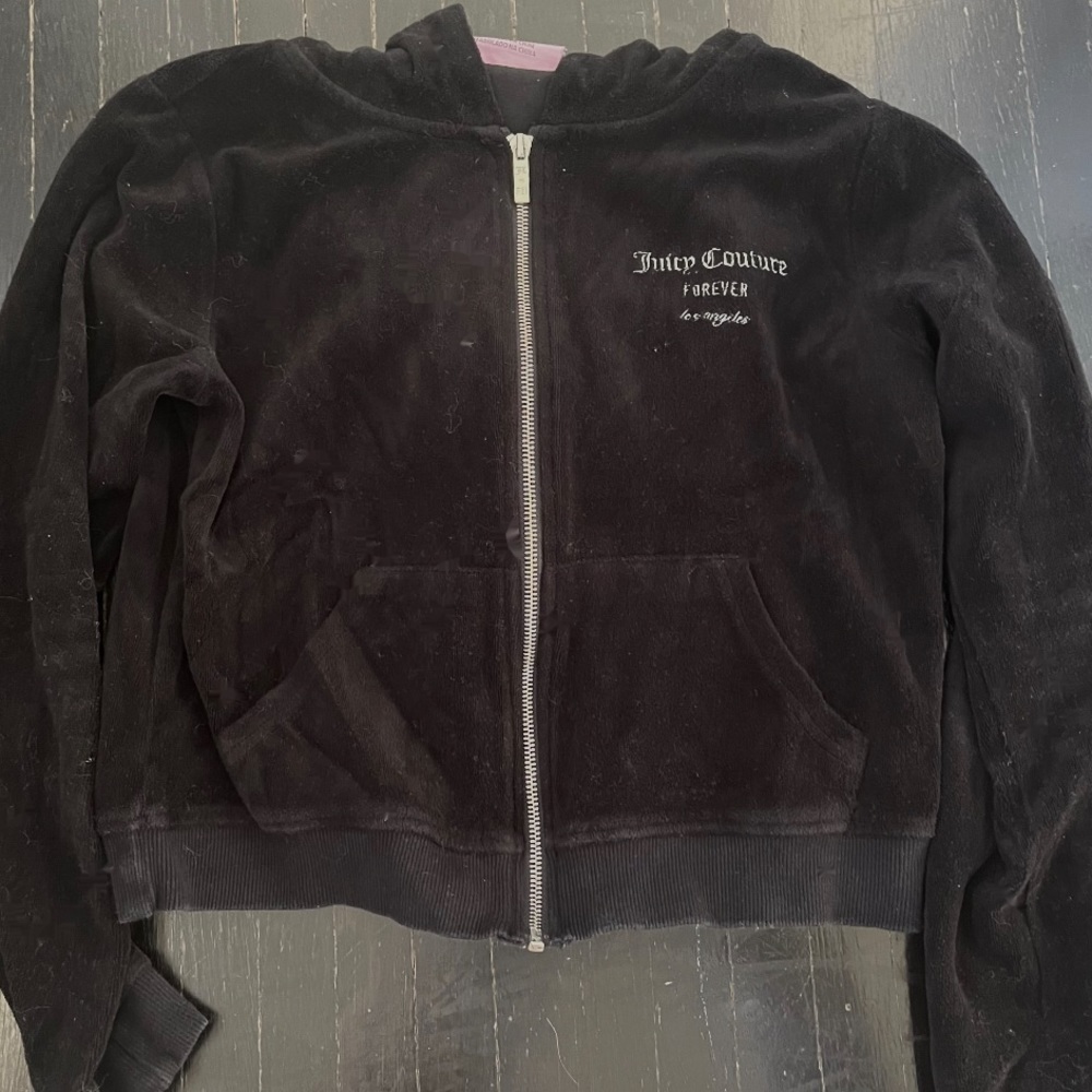 JUICY Couture x Forever 21 black zip up hoodie